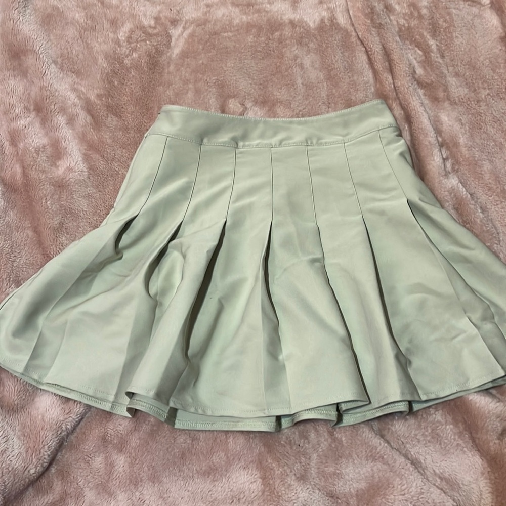 mint green skirt